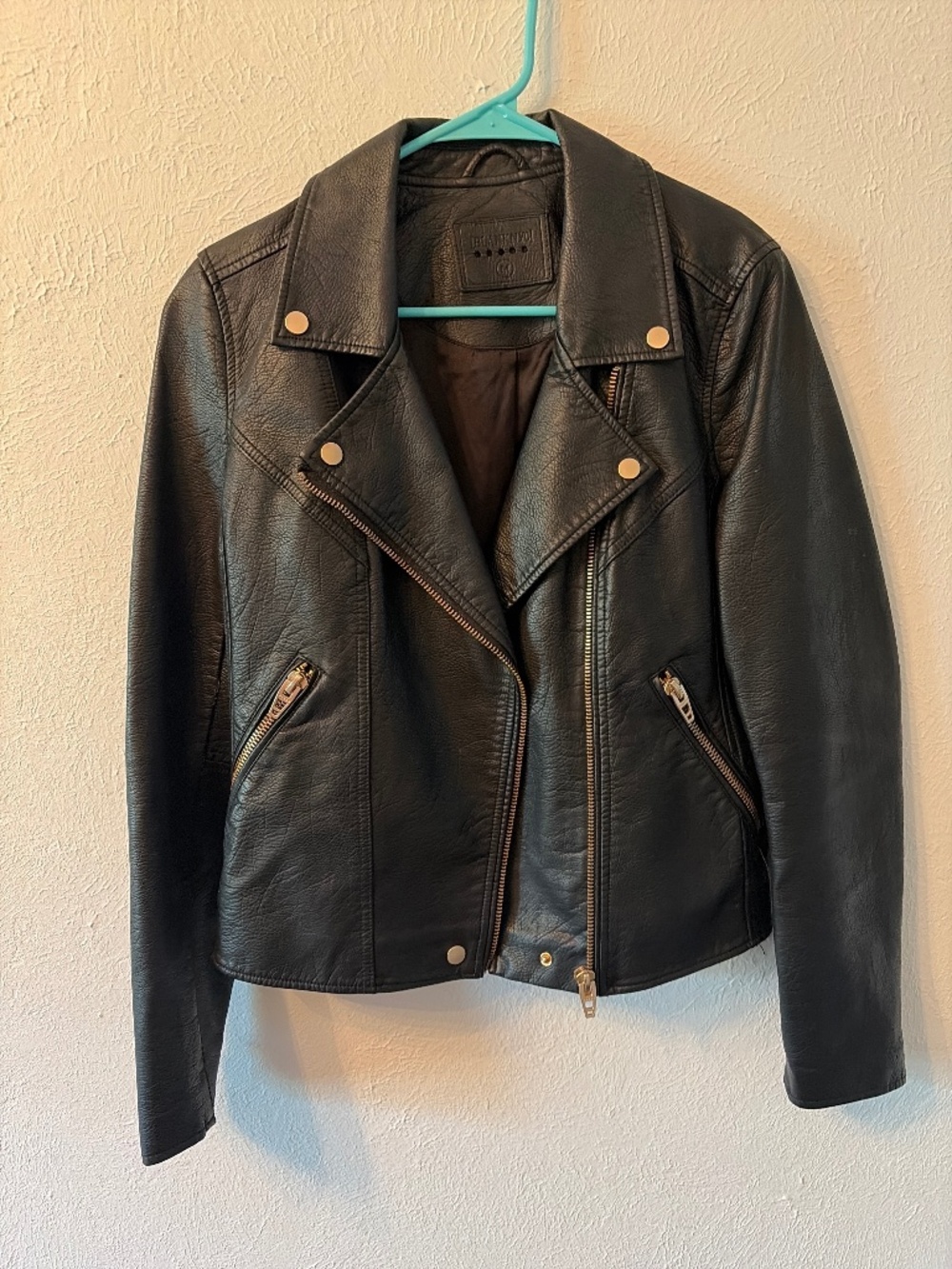 Blank NYC faux leather moto jacket